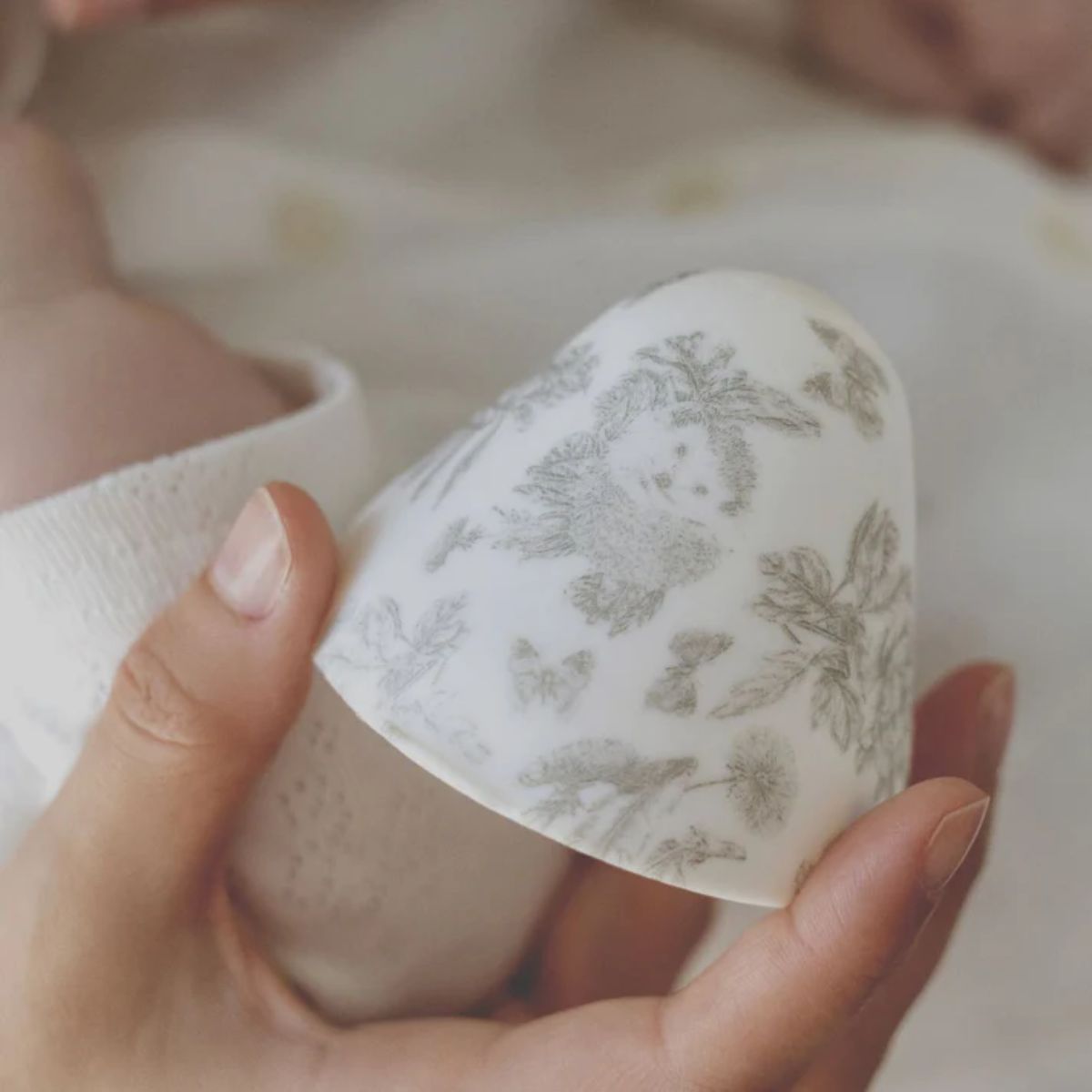 Baby Bottle + Lovey Gift Set | Tartine et Chocolat "Toile de Jouy" Grey