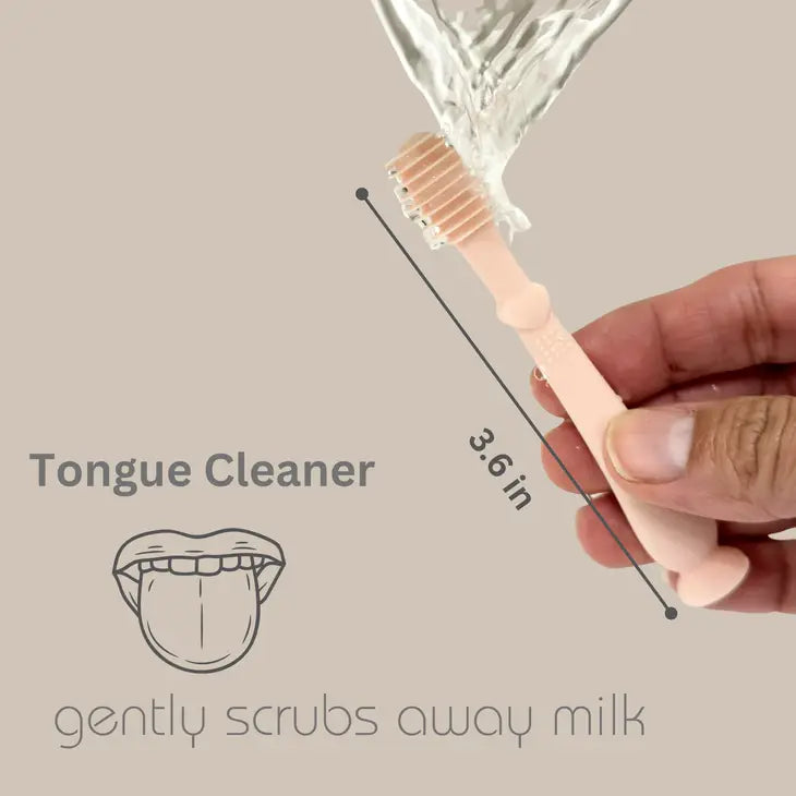 Baby Finger Toothbrush & Tongue Cleaner Oral Set 3m+ Sand