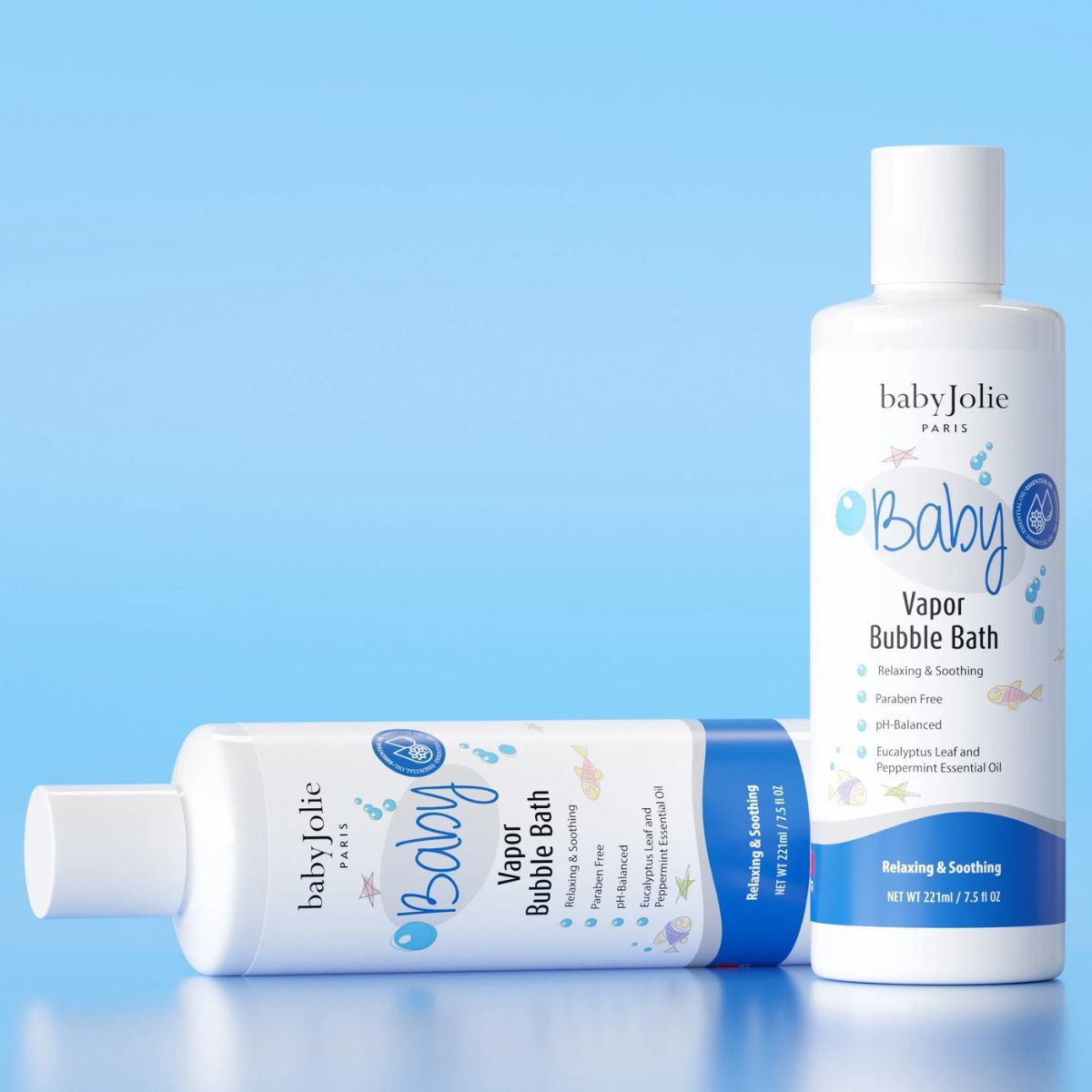 Baby Jolie Vapor Bubble Bath 7.5 Oz - Gentle, Plant-Derived Formula
