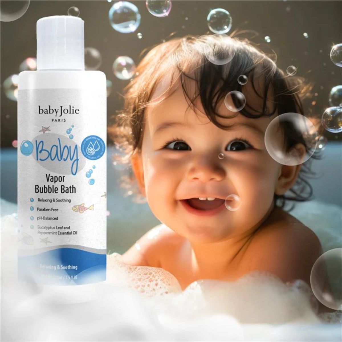 Baby Jolie Vapor Bubble Bath 7.5 Oz - Tear-Free & Relaxing