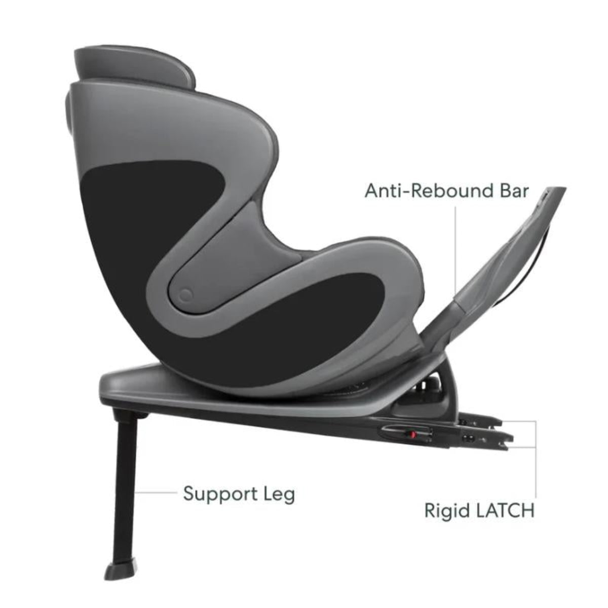 Babyark Classic Convertible Car Seat - Charcoal Grey / Glacier Ice