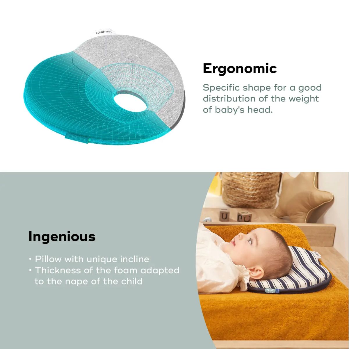 Babymoov Lovenest Original Anatomical Head Cushion - Pinkie on Luna Baby Store Miami