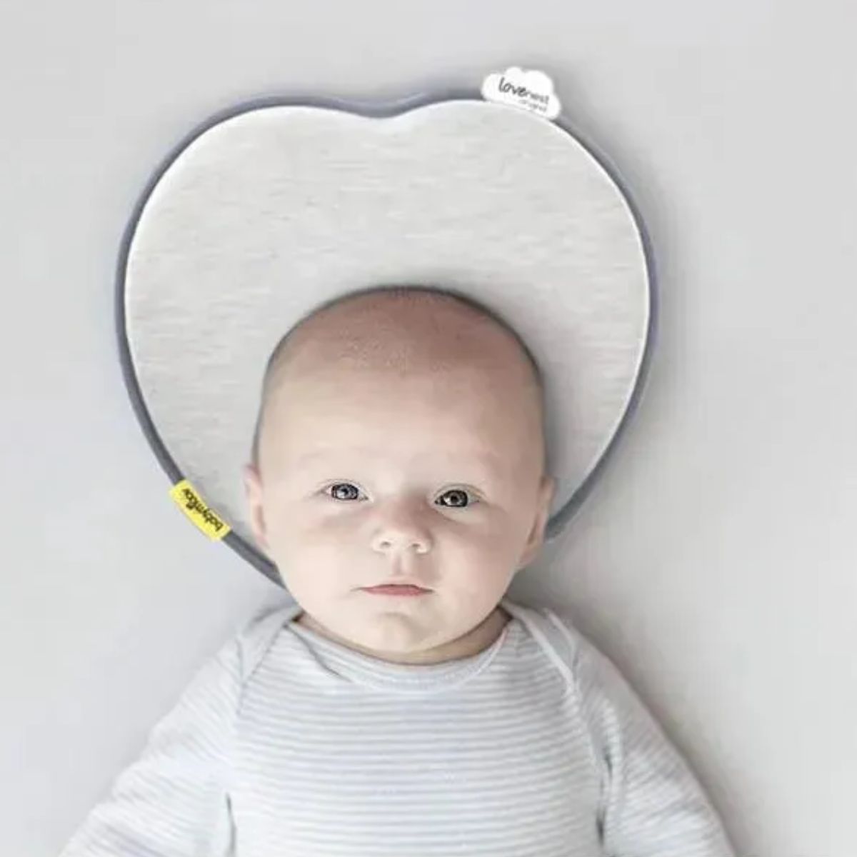 Babymoov Lovenest Original Anatomical Head Cushion - Smokey - Soft & Breathable Comfort