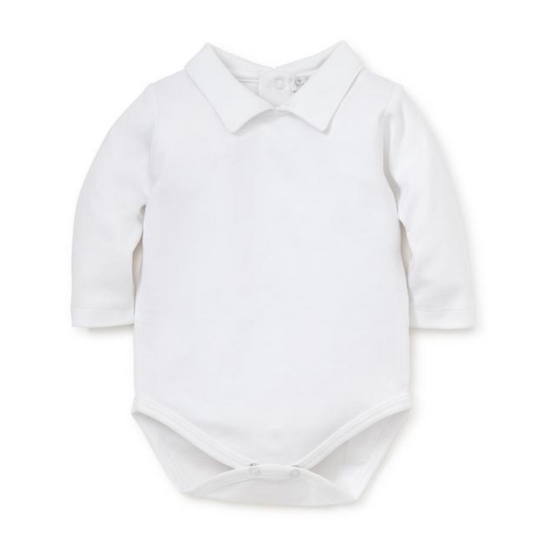 Kissy Kissy Basic Bebe Collar Bodysuit White Long Sleeve