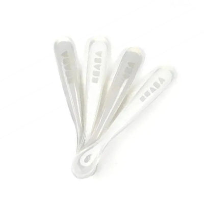 Beaba Baby First Foods Silicone Spoons - Set of 4 in Cloud