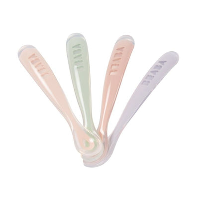 Beaba Baby First Foods Silicone Spoons - Set of 4 in Cotcandy