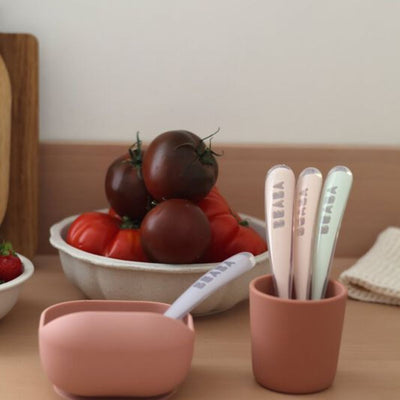 Beaba Baby First Foods Silicone Spoons - Set of 4 in Cotcandy