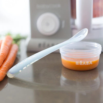 Beaba Baby First Foods Silicone Spoons - Set of 4 in Pebble
