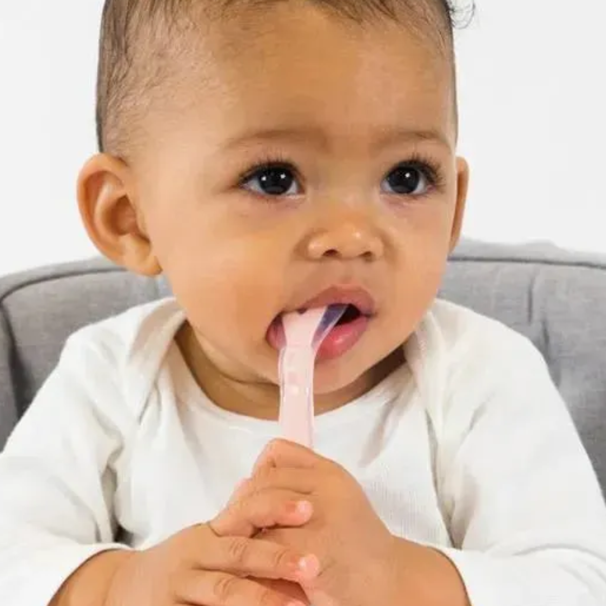 Beaba Baby First Foods Silicone Spoons - Set of 4 in Rose