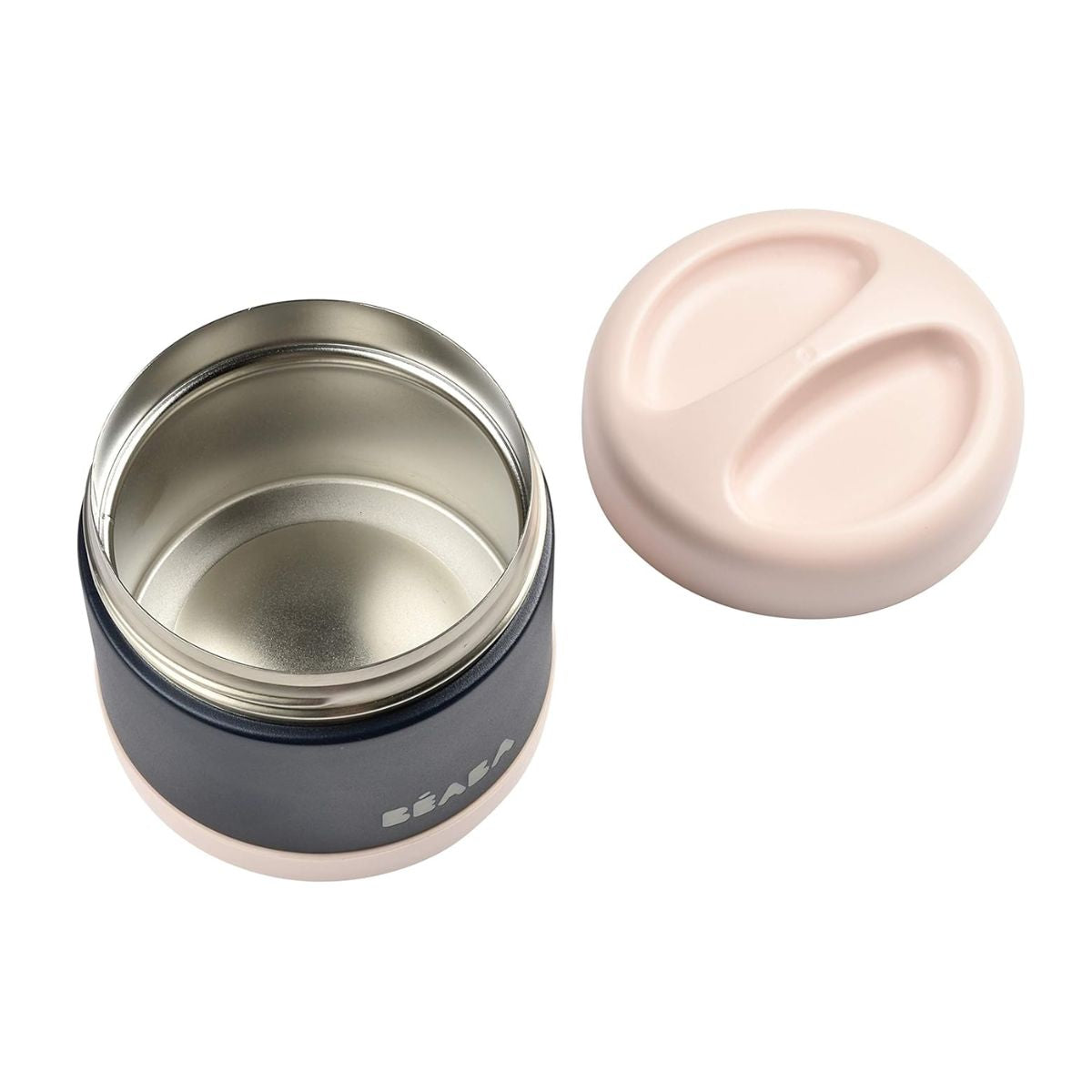 Beaba Stainless Steel 16 oz Jar - Midnight - Wide Opening & Easy Everyday Use