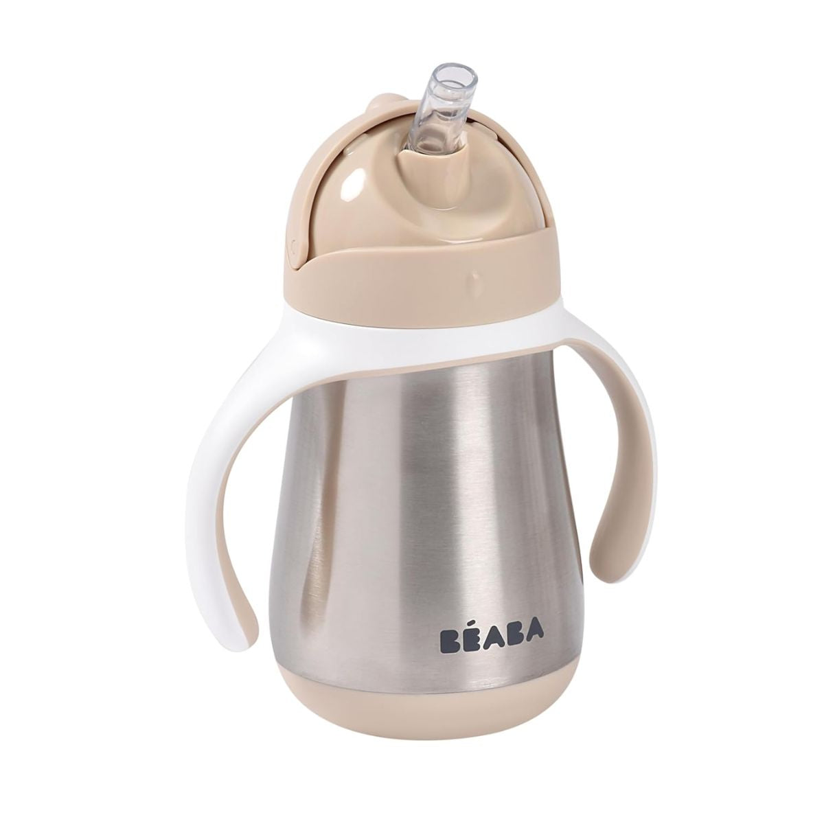 Beaba Stainless Steel Straw Sippy Cup - Oat