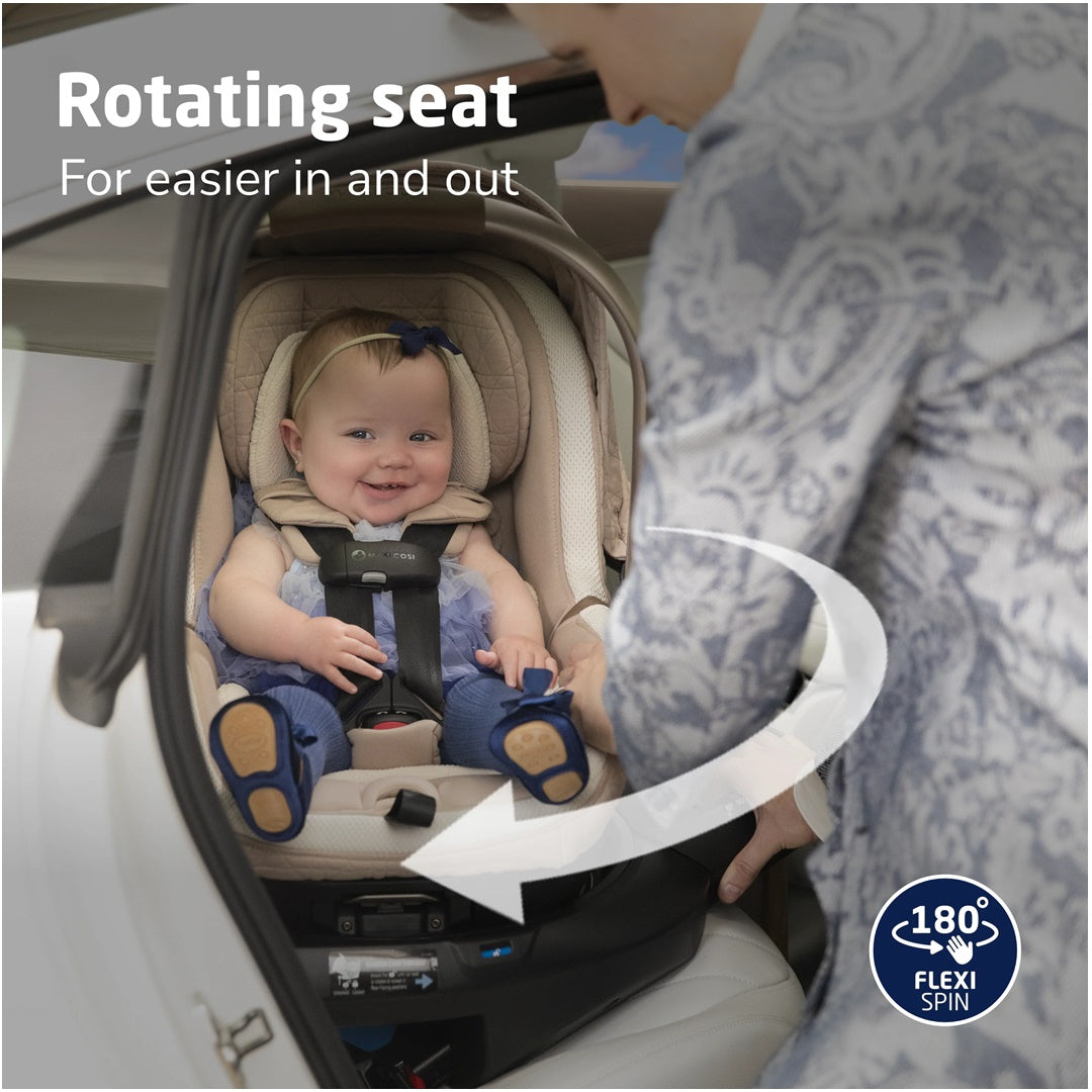 Maxi-Cosi Peri 180° Rotating Infant Car Seat - Natural Heritage - 180° Rotating Convenience