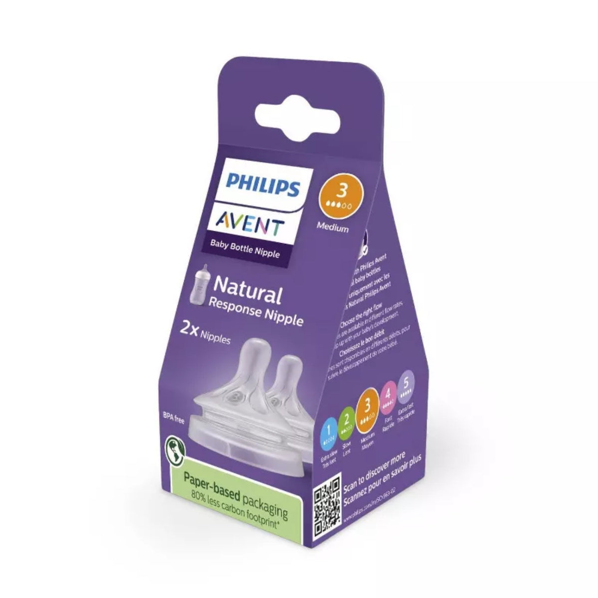 Bico De Mamadeira Avent Naturalle Fluxo Lento 1M+ on Luna Baby Store Miami