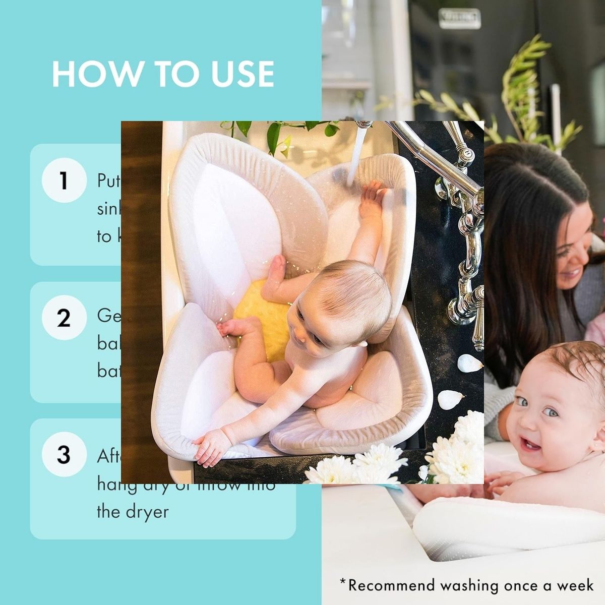 Blooming Bath Lotus Baby Bath - Gray/Light Yellow