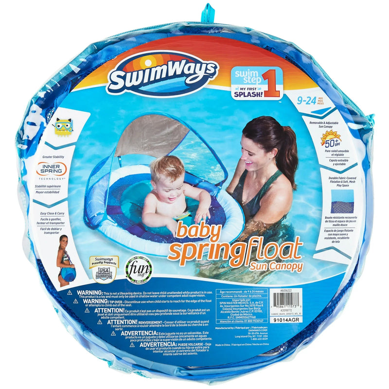 Swimways Baby Spring Float Sun Canopy - Blue