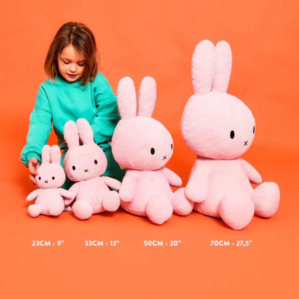 Bon Ton Toys Miffy ECO Corduroy Plush 9 inches - Pink on Luna Baby Store Miami