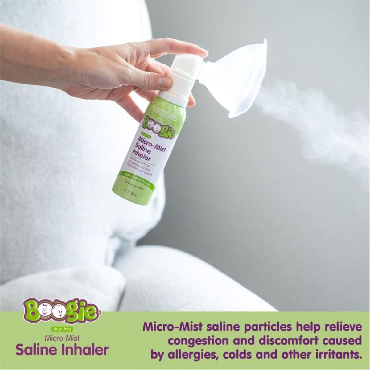 Boogie Micro-Mist Saline Inhaler - 1.7 oz on Luna Baby Store Miami