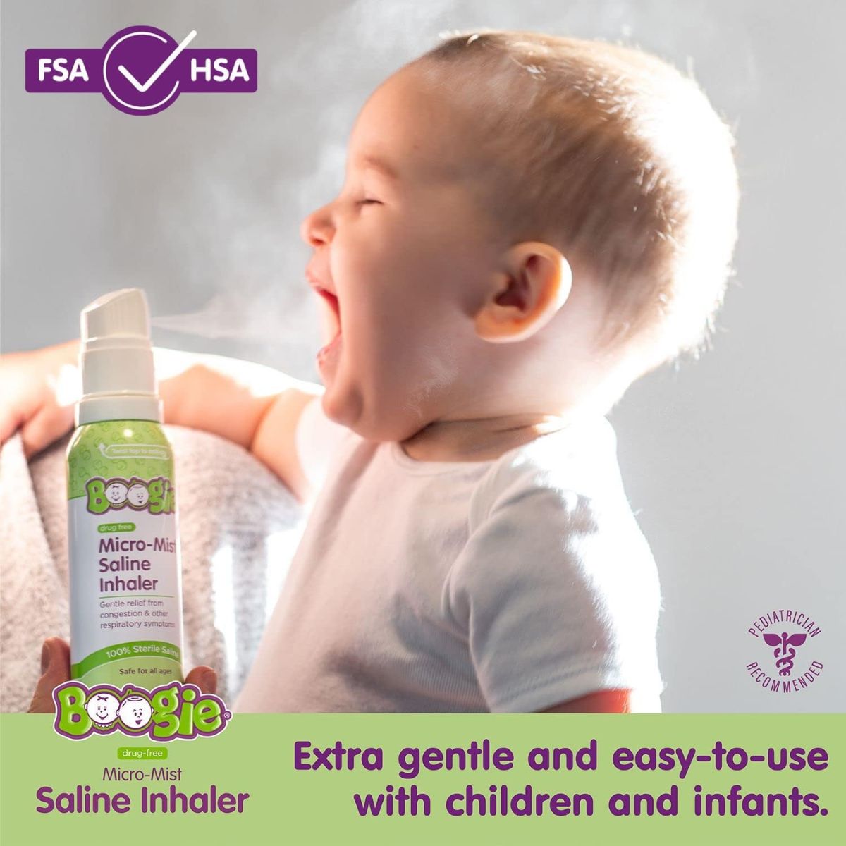 Boogie Micro-Mist Saline Inhaler - 1.7 oz