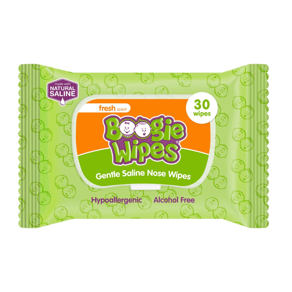 Boogie Wipes Baby Nose Saline Wipes 30 Count - Fresh Scent
