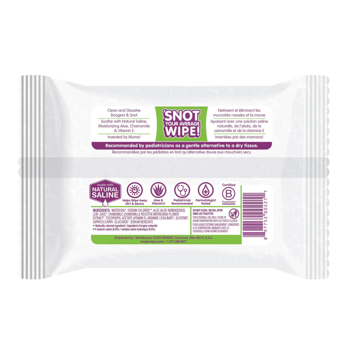 Boogie Wipes Saline Nose Wipes Unscented - 30 Count