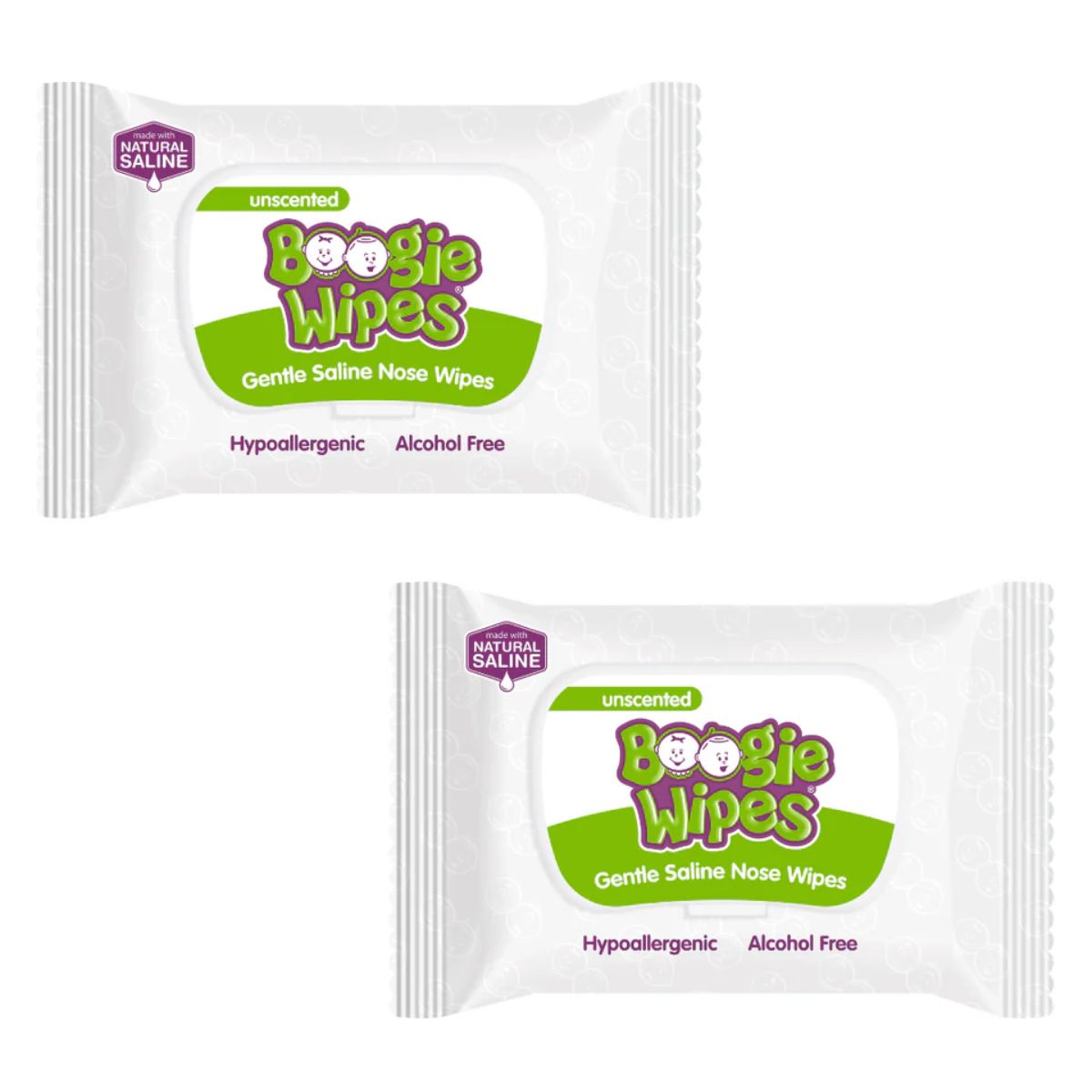 Boogie Wipes Saline Nose Wipes Unscented - 90 Count