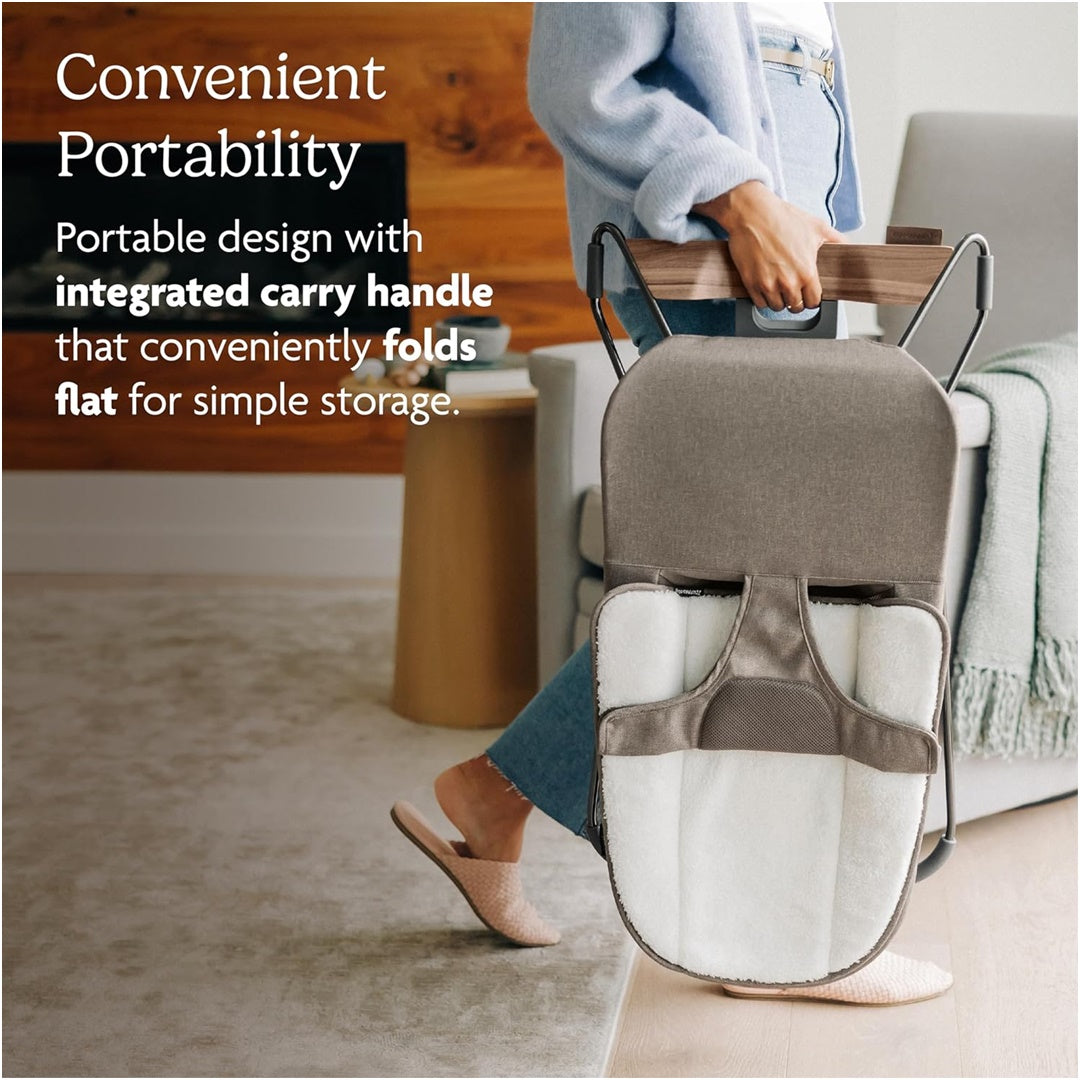 UPPAbaby Mira 2-in-1 Bouncer and Seat - Stella (Grey Melange / Silver Frame / Maple Wood)