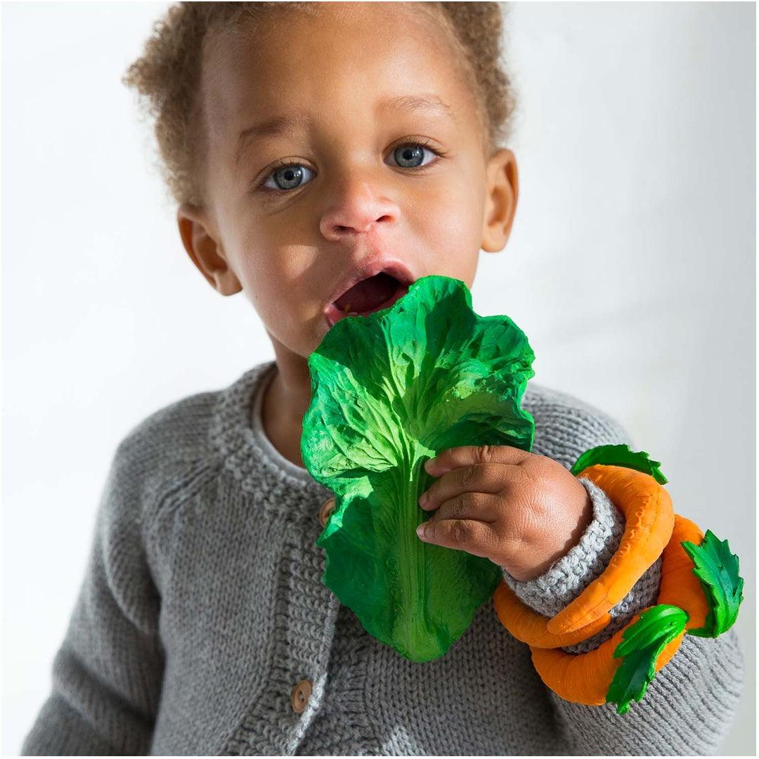 Oli & Carol Teether - Kendall the Kale on Luna Baby Store Miami