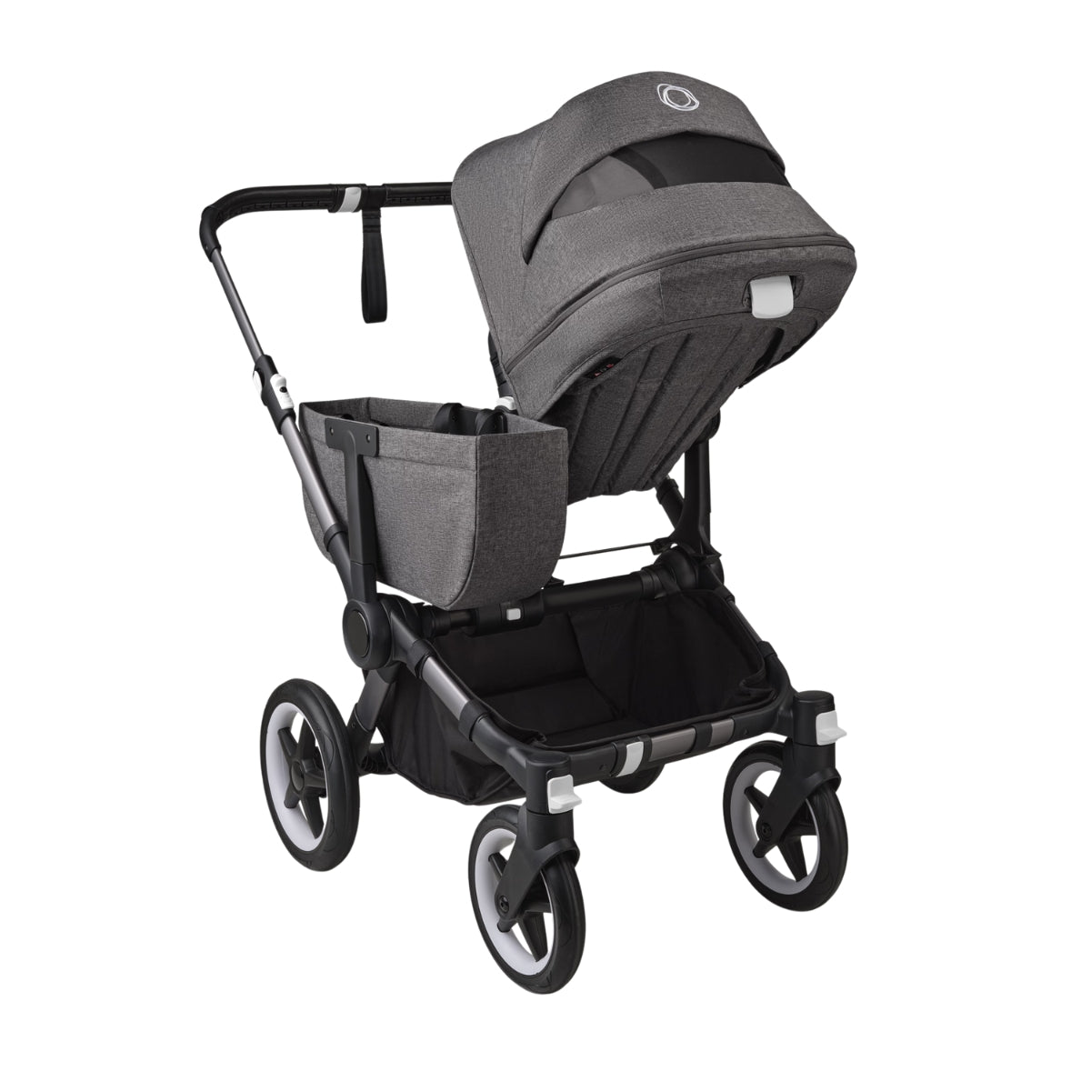 Bugaboo Donkey 5 Mono Bassinet and Seat - All Grey Melange/Graphite Chassis