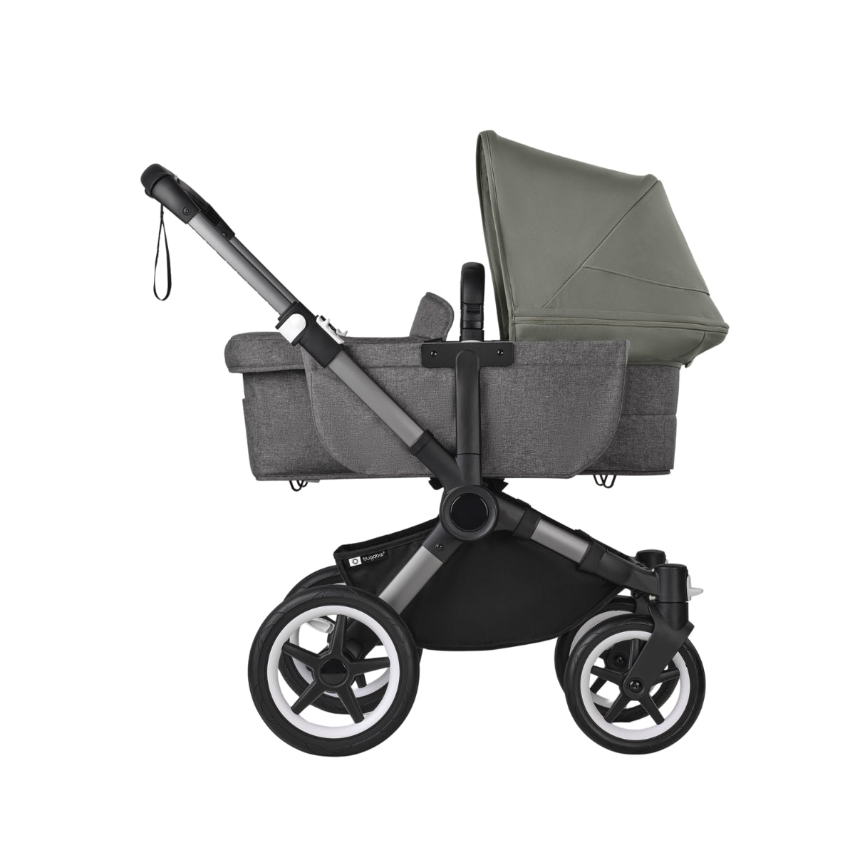 Bugaboo Donkey 5 Mono Bassinet and Seat - Forest Green/Grey Melange/Graphite Chassis