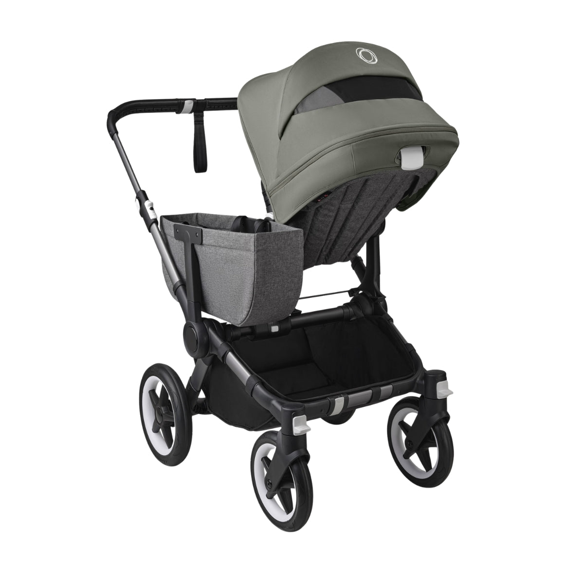 Bugaboo Donkey 5 Mono Bassinet and Seat - Forest Green/Grey Melange/Graphite Chassis