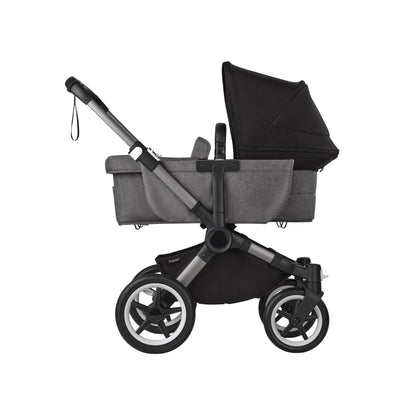 Bugaboo Donkey 5 Mono Bassinet and Seat - Midnight Black/Grey Melange/Graphite Chassis