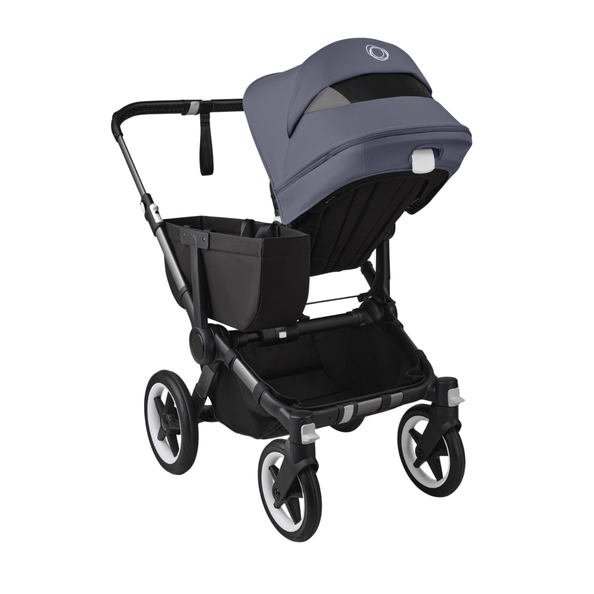 Bugaboo Donkey 5 Mono Bassinet and Seat - Stormy Blue/Midnight Black/Graphite Chassis