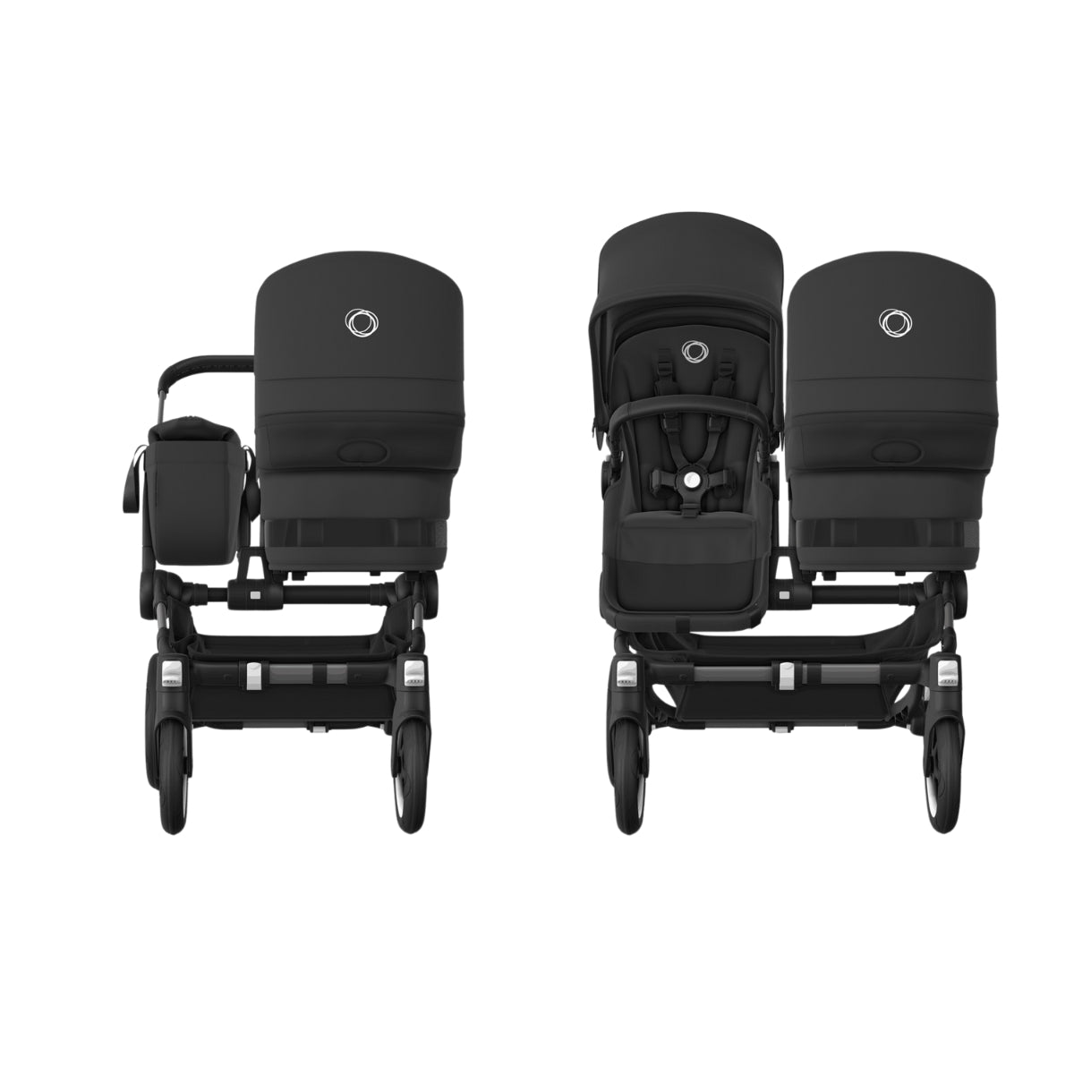 Bugaboo Donkey 5 Mono Bassinet and Seat - Stormy Blue/Midnight Black/Graphite Chassis