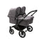 Bugaboo Donkey 5 Twin Bassinet And Stroller - All Grey Melange/Black Chassis