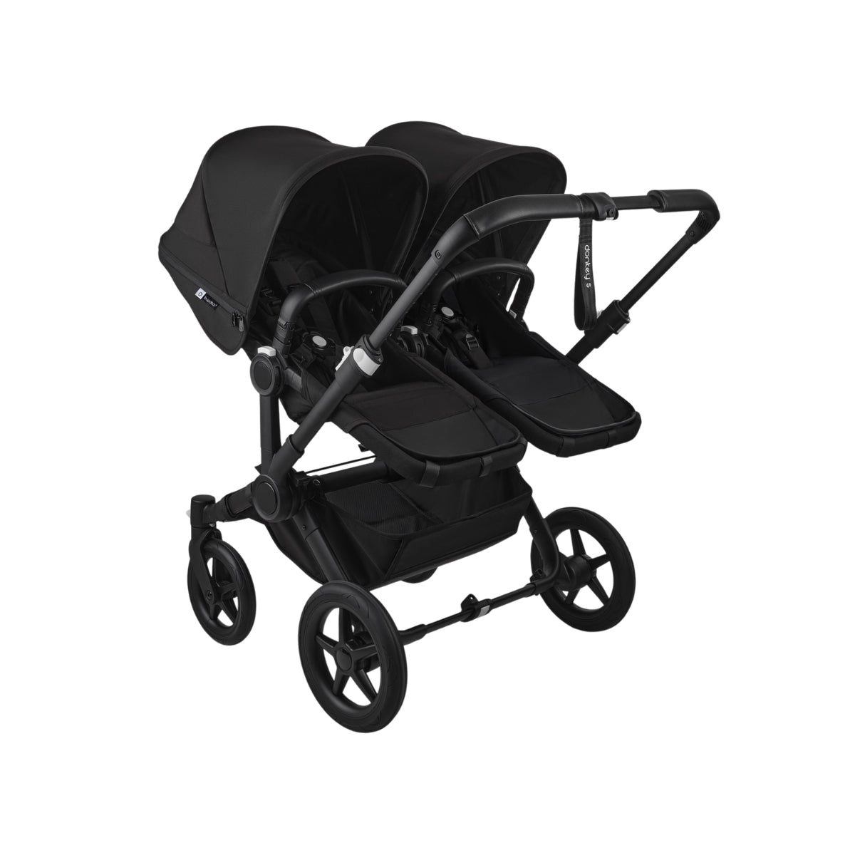 Bugaboo Donkey 5 Twin Bassinet And Stroller - All Midnight Black/Black Chassis