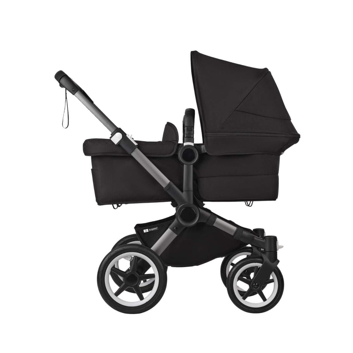 Bugaboo Donkey 5 Twin Bassinet And Stroller - All Midnight Black/Graphite Chassis