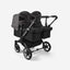 Bugaboo Donkey 5 Twin Bassinet And Stroller -  Grey Melange Canopy/Midnight Black/Graphite Chassis