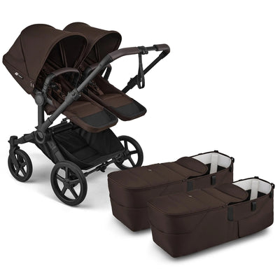 Bugaboo Donkey 6 Twin Complete Stroller Bundle - Black / Cocoa Brown