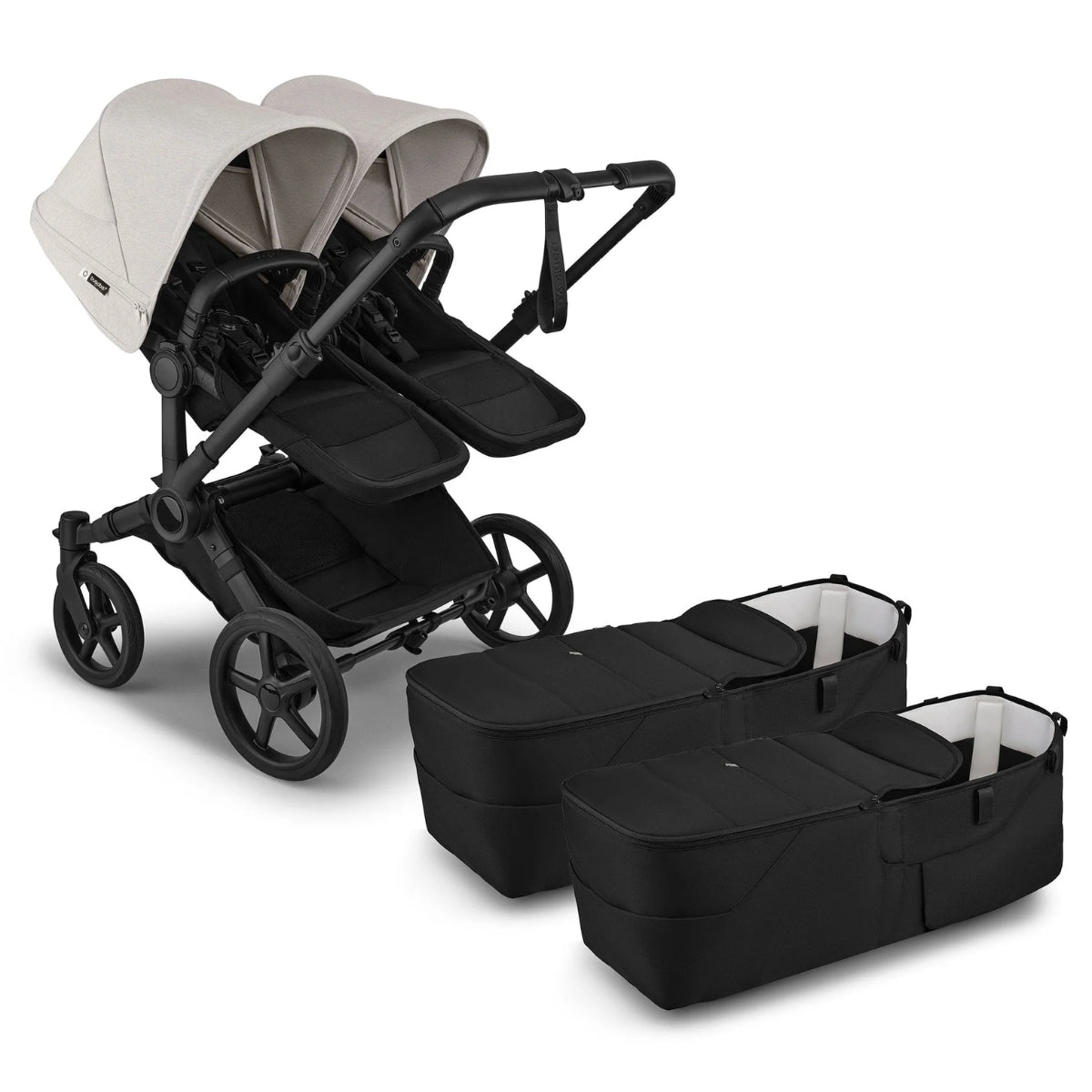 Bugaboo Donkey 6 Twin Complete Stroller Bundle - Black / Heritage Black / Misty White