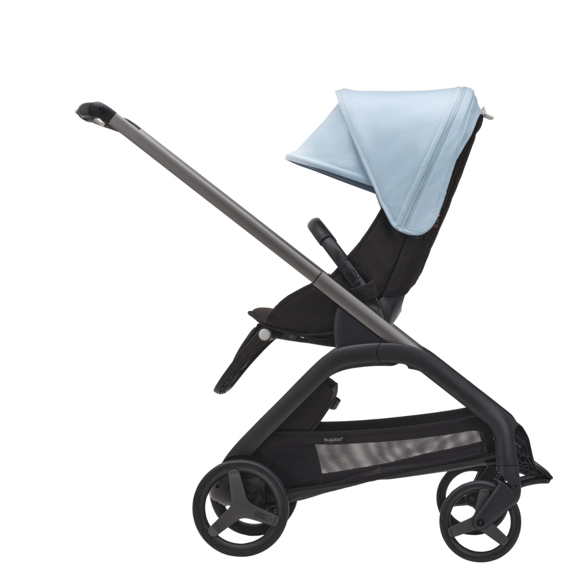 Carrinho de Bebê Bugaboo Dragonfly Midnight black/ Skyline blue com estrutura grafite - Sustainable Design for the Future