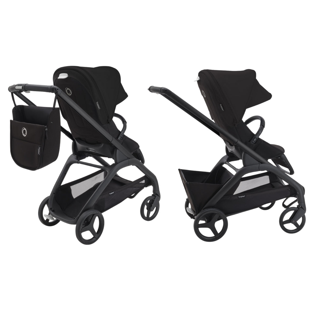 Bugaboo Dragonfly Complete Lightweight Compact Stroller - Graphite / Midnight Black / Skyline Blue