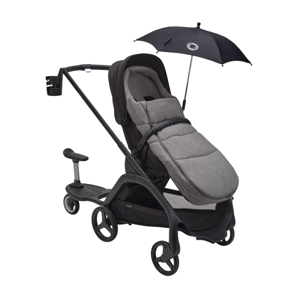 Bugaboo Dragonfly Stroller & Bassinet - Midnight Black/Frame Black