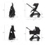 Bugaboo Dragonfly Stroller & Bassinet - Midnight Black/Frame Black