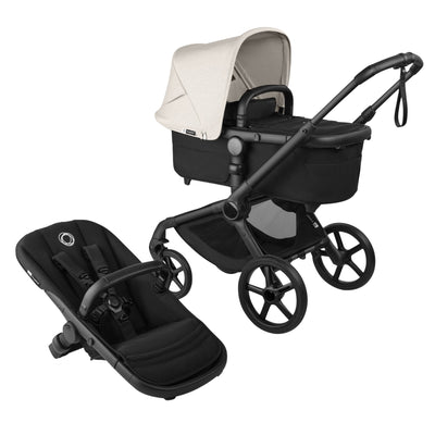Bugaboo Fox 5 Renew Bassinet And Stroller - Misty White/Black Chassis