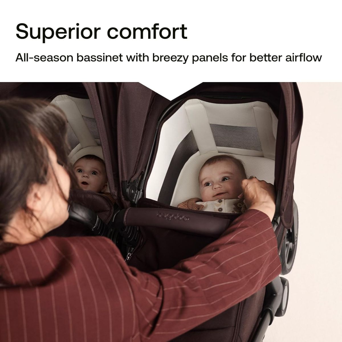 Bugaboo Donkey 6 Complete Single-to-Double Stroller - Black / Cocoa Brown