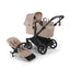 Bugaboo Donkey 6 Complete Single-to-Double Stroller - Black / Desert Taupe Melange on Luna Baby Store Miami