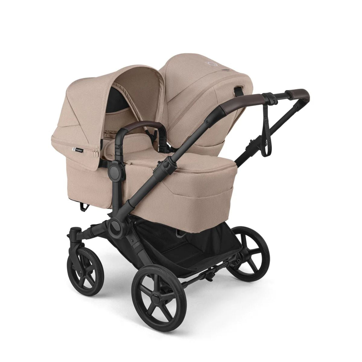 Bugaboo Donkey 6 Complete Single-to-Double Stroller - Black / Desert Taupe Melange on Luna Baby Store Miami