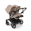 Bugaboo Donkey 6 Complete Single-to-Double Stroller - Black / Desert Taupe Melange on Luna Baby Store Miami