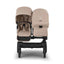 Bugaboo Donkey 6 Complete Single-to-Double Stroller - Black / Desert Taupe Melange on Luna Baby Store Miami