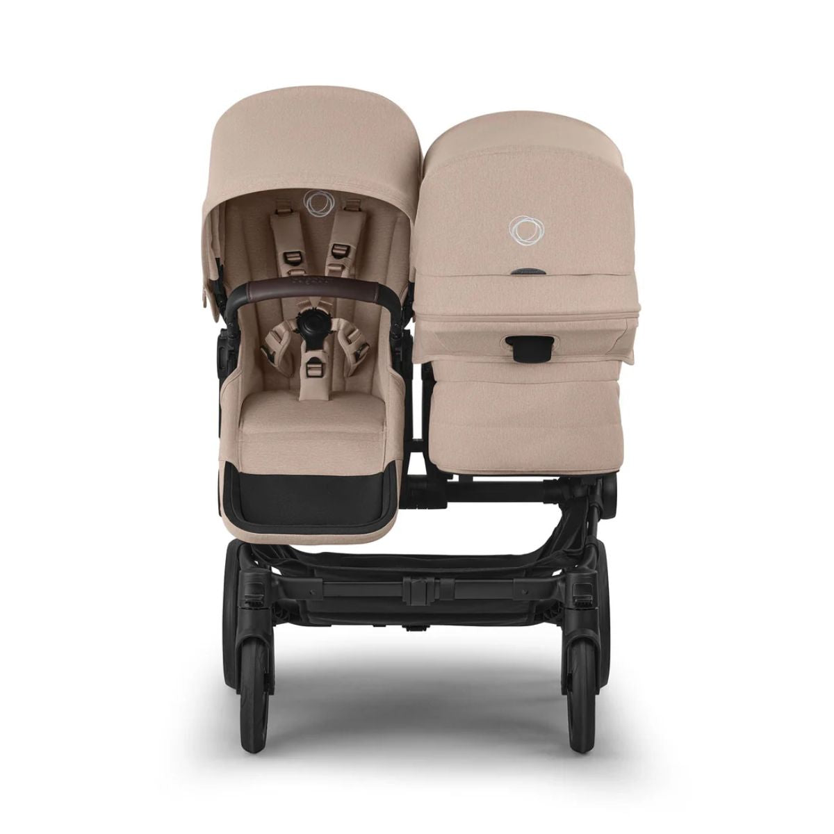 Bugaboo Donkey 6 Complete Single-to-Double Stroller - Black / Desert Taupe Melange